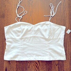 OLD NAVY LINEN/RAYON crop tube top